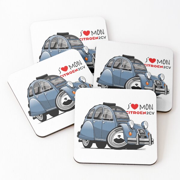 Item preview, Citroën 2CV caricature blue designed and sold by car2oonz.