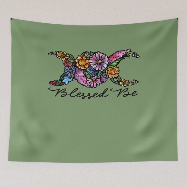 Item preview, Blessed Be Triple Moon Flowers designed and sold by FrictionMaxxing.