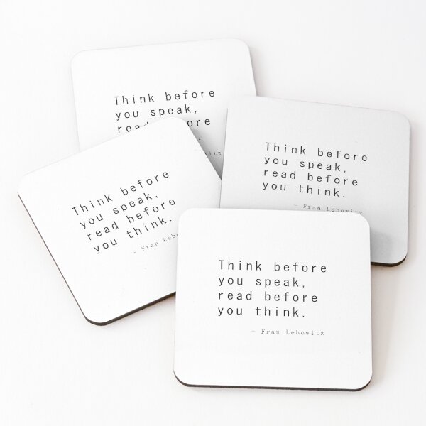 Item preview, Fran Lebowitz — Think before you speak. Read before you think. designed and sold by doyle-design.