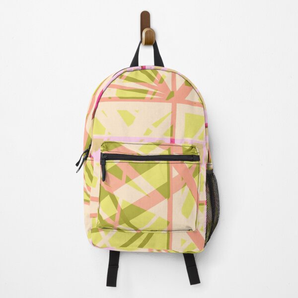 Item preview, Maximalist Green Pink Peach Spring Geometric Lattice Pattern designed and sold by PatternPerfect.