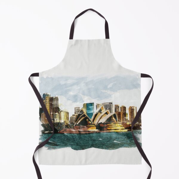 Item preview, Sydney Australia Opera House Waterfront Watercolor Travel Painting designed and sold by Naumovski.