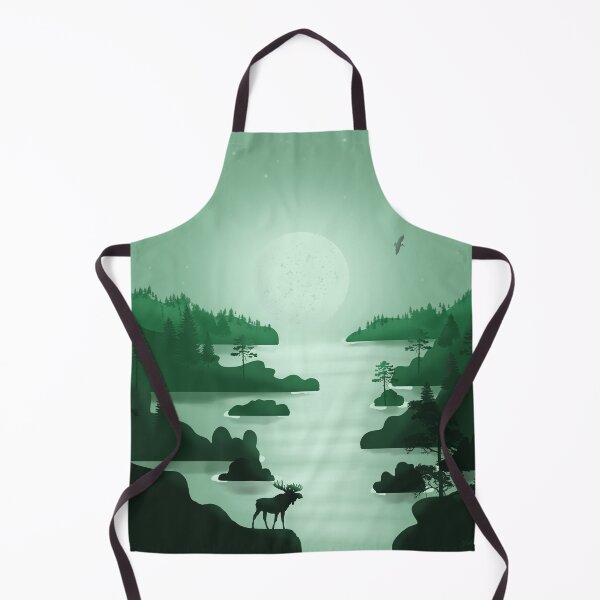 Item preview, Norwegian Fjords 2 - Minimal Art in Green  designed and sold by Julia Rudens.