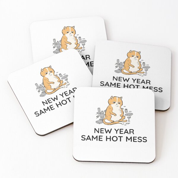 Item preview, New Year Same Hot Mess - Fat Covid Cat designed and sold by Clothing-Guru.