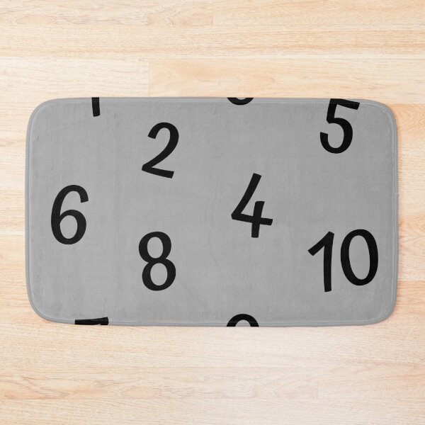 Item preview, Black Numbers 1-10 on grey background  designed and sold by printhappy.