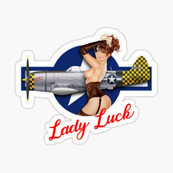 Lady Luck sexy PinUp Sticker