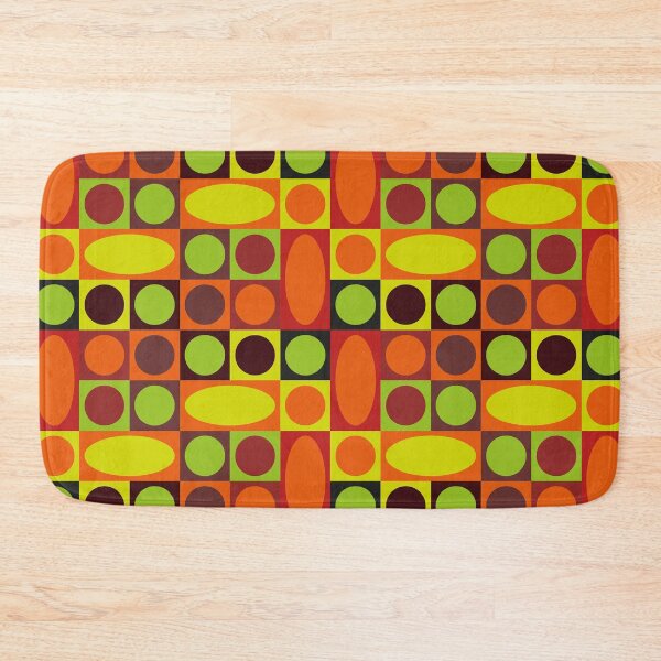 Item preview, retro pattern (orange, lime green and cherry red) designed and sold by Geometric Patterns.