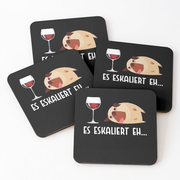 Item preview, Pug Wine Escalates - Dog & Red Wine Funny Saying designed and sold by Lenny Stahl.