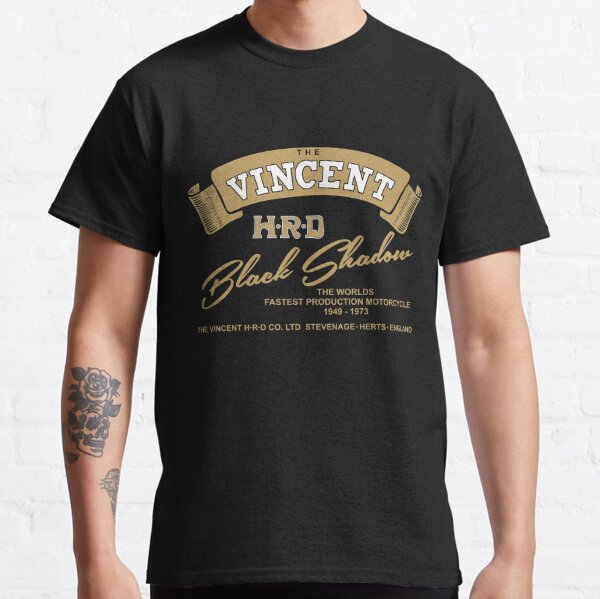Vincent H.R.D. Blackshdow Biker T Shirt Classic T-Shirt