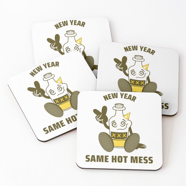 Item preview, New Year Same Hot Mess - Drunk Beer designed and sold by Clothing-Guru.