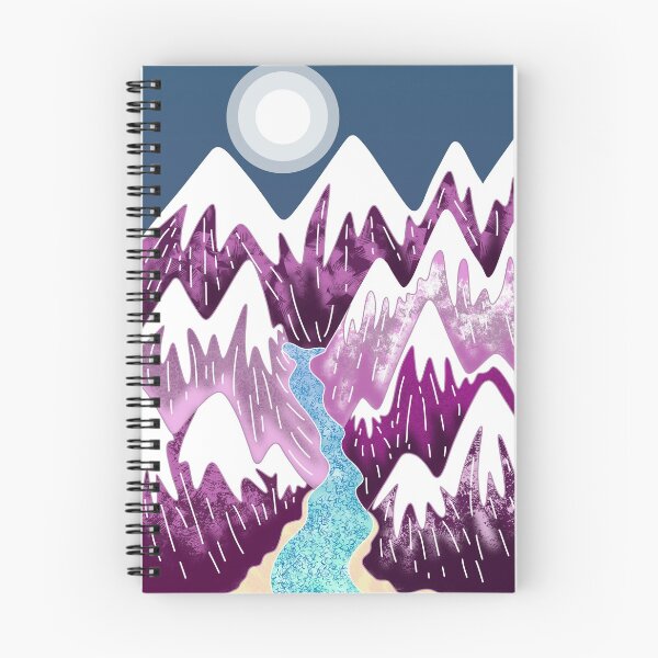 Item preview, Purple mountain illustration designed and sold by Catherine  Milchard.