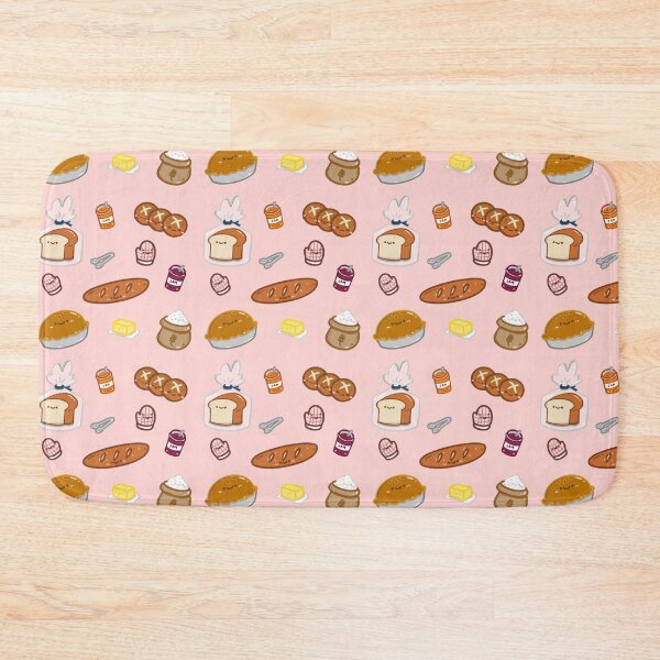 Item preview, Kawaii Bakery freshly baked pie bread jam flour seamless pattern designed and sold by Marie-c-doodles.