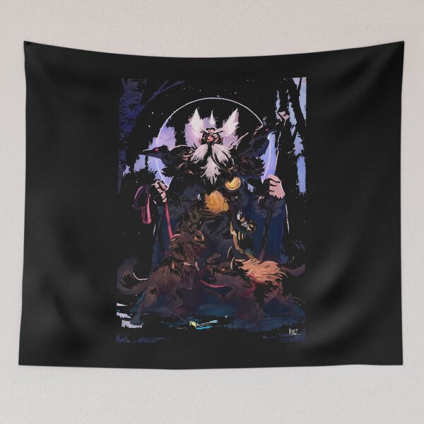 Item preview, Odin and his dogs Posters and Art Prints designed and sold by SolenZywiec.
