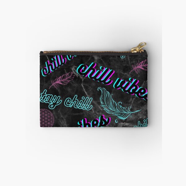 Item preview, chill vibes, stay chill, black and neon designed and sold by zanybay.