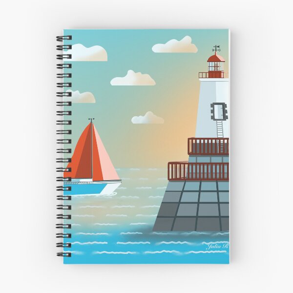 Item preview, Lighthouse 5 - nautical minimal artwork designed and sold by Julia Rudens.