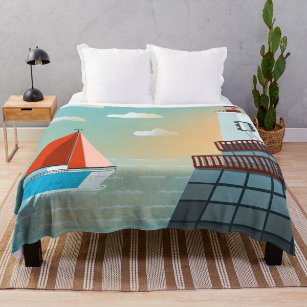 Item preview, Lighthouse 5 - nautical minimal artwork designed and sold by Julia Rudens.