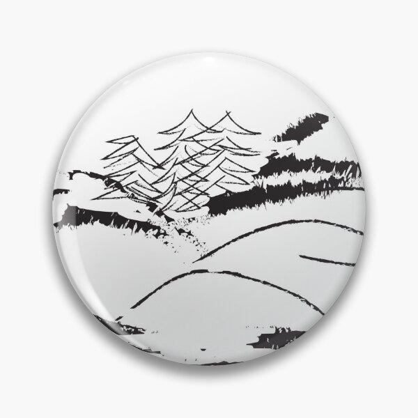 Item preview, Beautiful snow sketch with mountains , doodle landscape.   designed and sold by TaniaArtDesign.