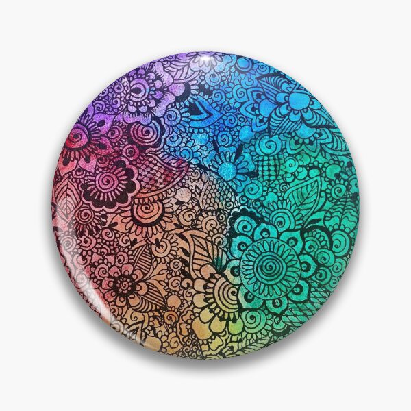 Item preview, Rainbow floral pattern designed and sold by in2thewild.