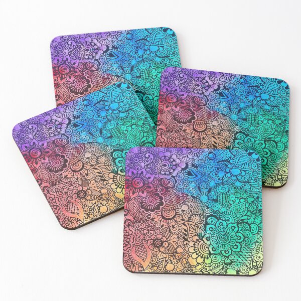 Item preview, Rainbow floral pattern designed and sold by in2thewild.