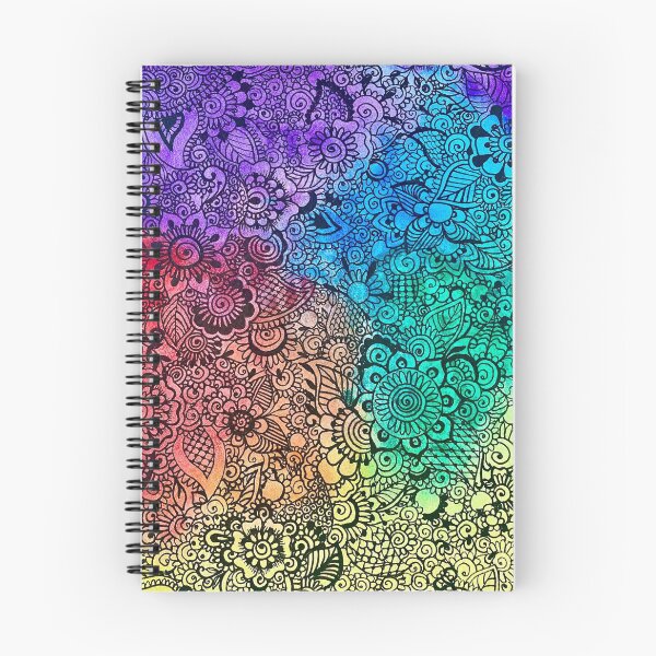 Item preview, Rainbow floral pattern designed and sold by in2thewild.