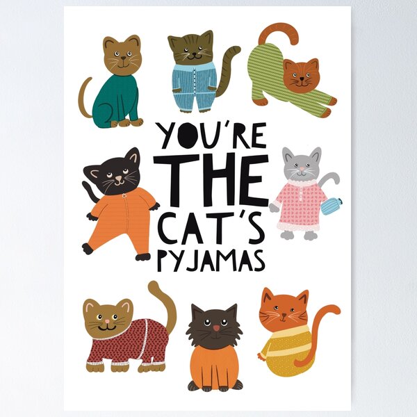 I Think You're The Cat's Pyjamas - Greetings Card - Humour - Cats