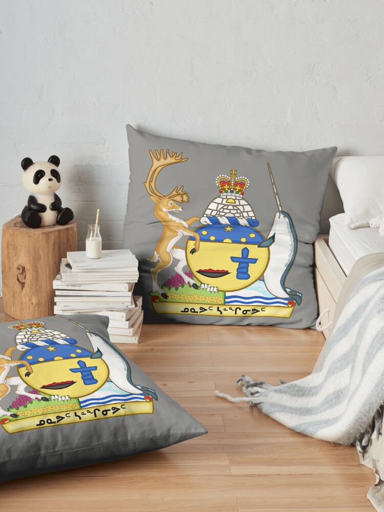 Disover Coat Of Arms Of Nunavut Canada Throw Pillow