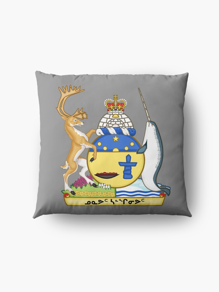 Disover Coat Of Arms Of Nunavut Canada Throw Pillow