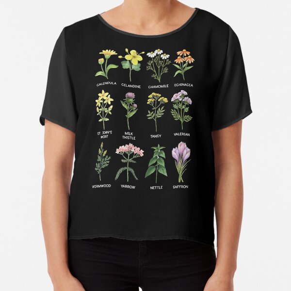 Women's Graphic Tees, Floral T Shirt, Botanical Shirt, Flower Shirt, Flower Shirt Women, Vintage Print, Botanical Print, Narwood Clothier