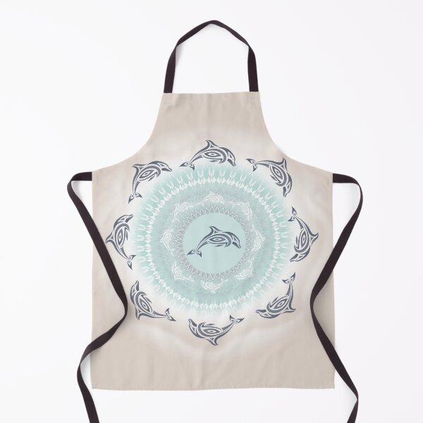 Item preview, Dolphins Mandala Mint Tan designed and sold by Nina Baydur.