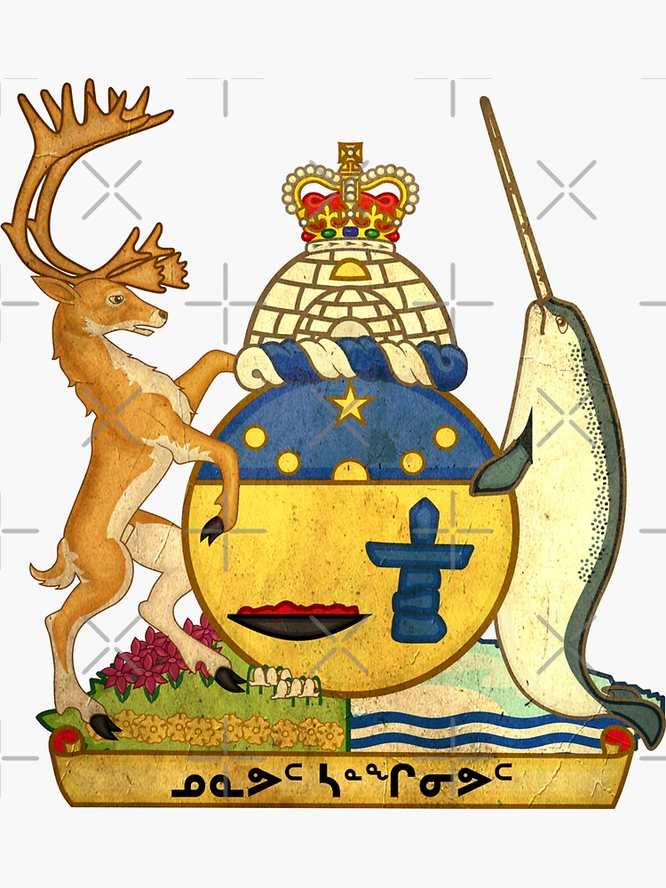 Disover Coat Of Arms Of Nunavut Canada Sticker