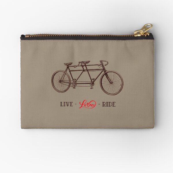 Item preview, Old Tandem Bicycle - Live, love, ride brown red graphic designed and sold by grinta2021.