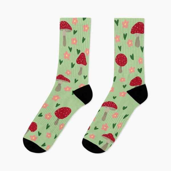 Item preview, Green Mushroom Pattern designed and sold by ShopCottagecore.