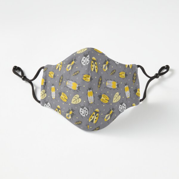 Gray and Yellow Bugs Fitted 3-Layer