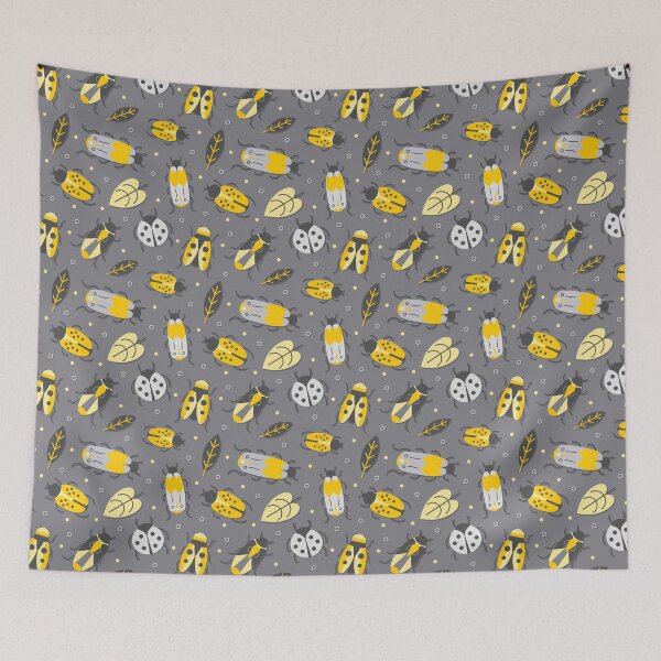 Item preview, Gray and Yellow Bugs designed and sold by Simplulina.