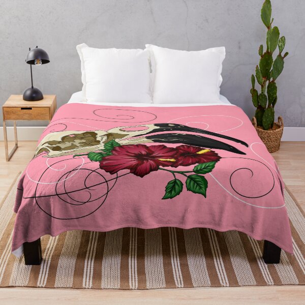 Item preview, Flamingo skull with hibiscus designed and sold by JcB-Arts.