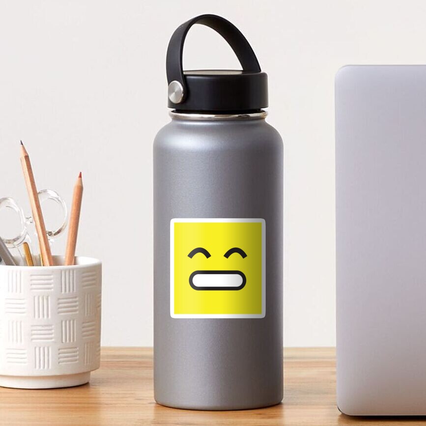 emoji beaming face with smiling eyes sticker for sale by emivoicu