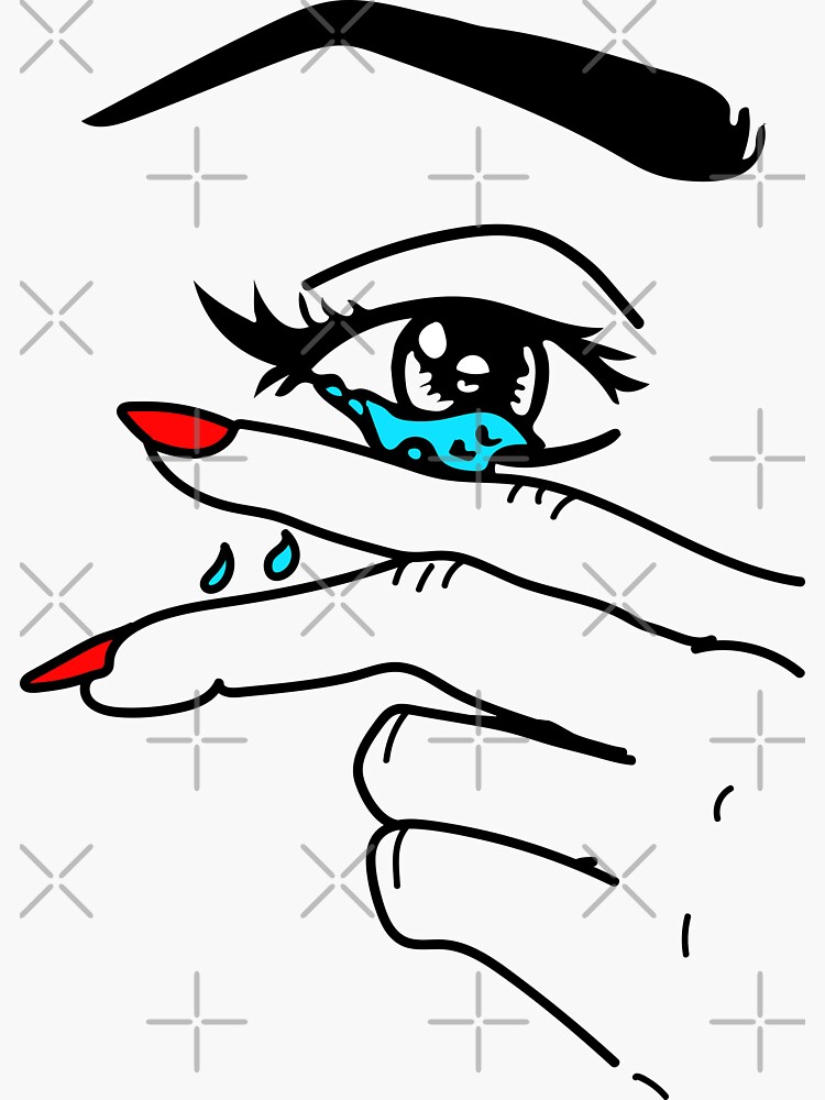 Tearing Crying Eye Beauty Art Sticker For Sale By Aznavourbykarin