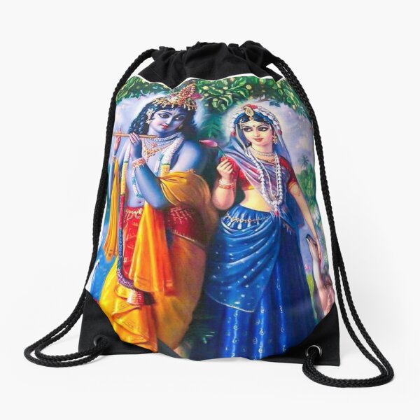 Krishna and Radha Drawstring Bag