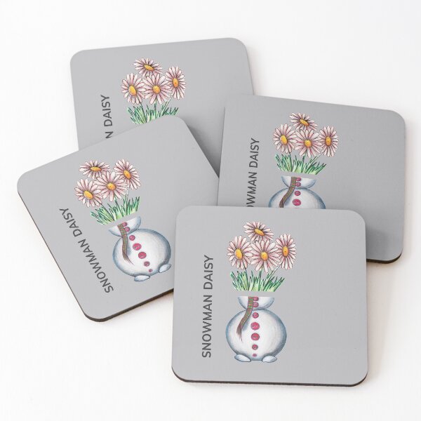 Item preview, SNOWMAN DAISY by FrankenDuo grey lavender designed and sold by FrankenDuo.
