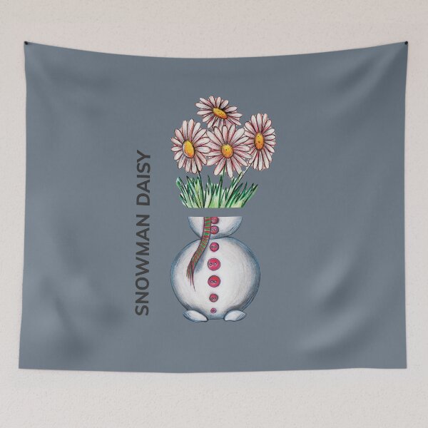Item preview, SNOWMAN DAISY by FrankenDuo grey lavender designed and sold by FrankenDuo.