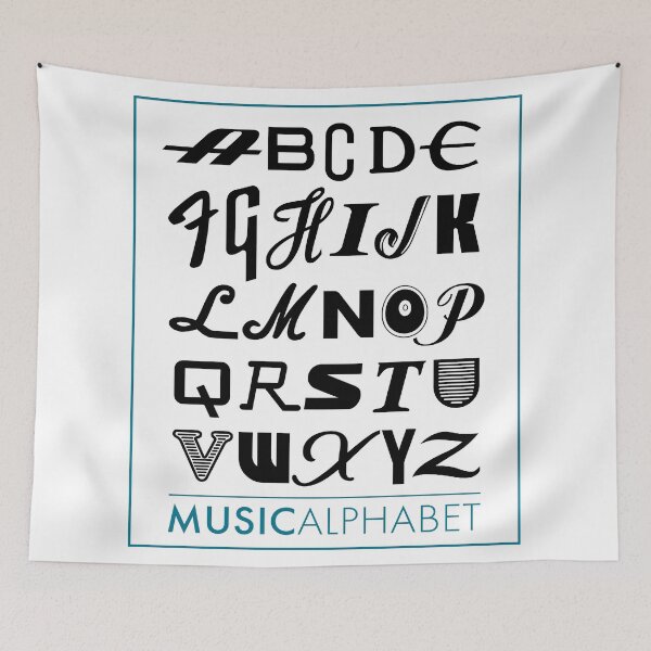 Item preview, Music brands alphabet A to Z designed and sold by BlimeyPrints.