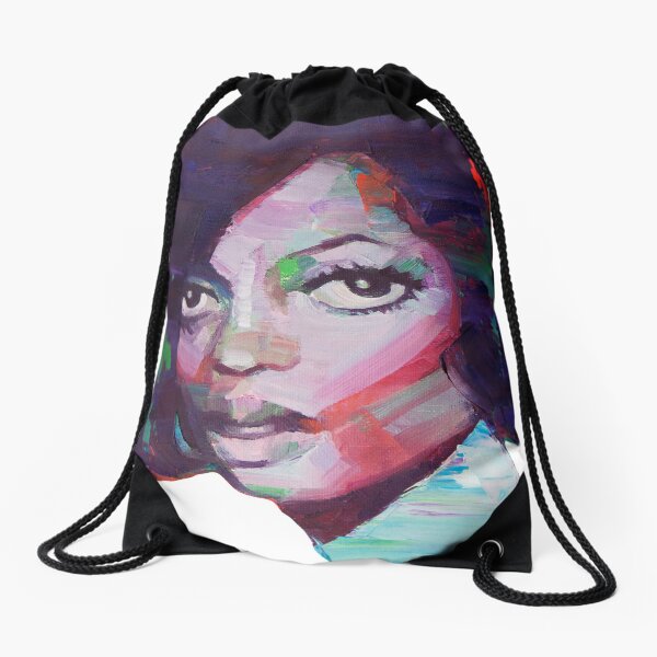 Diana Ross Digital Art Drawstring Bag