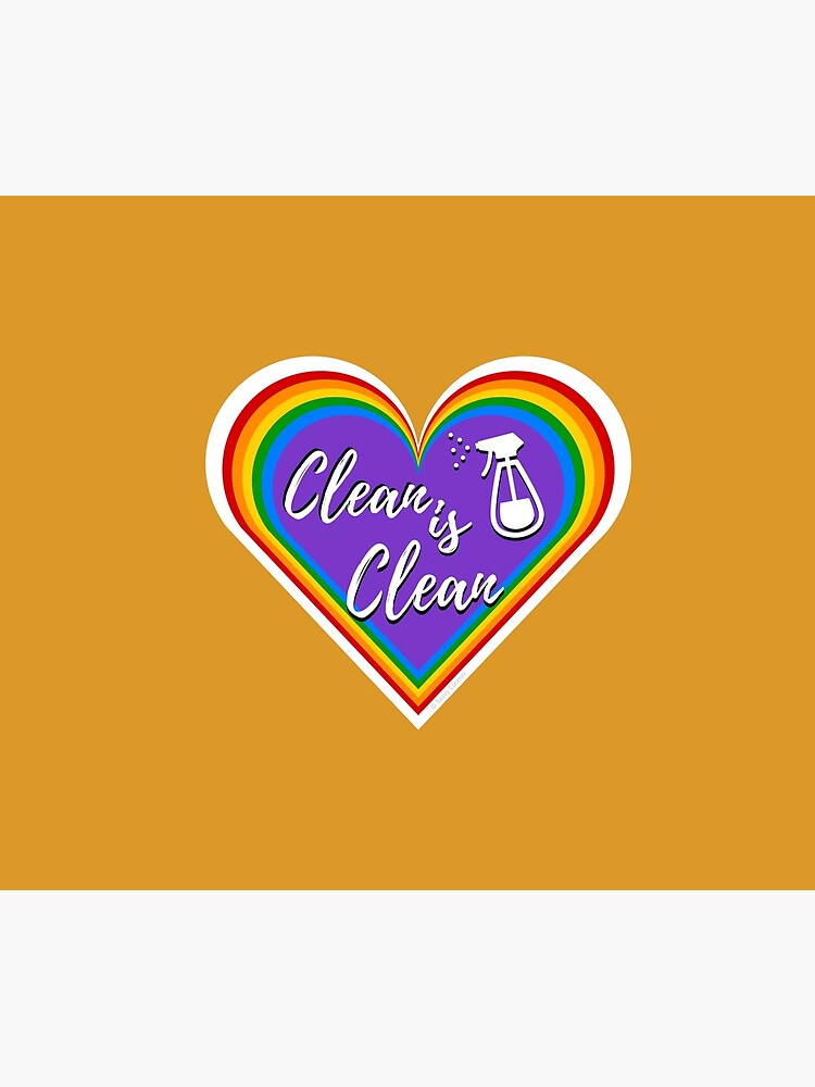 Clean Is Clean Retro Valentine Spray Bottle Cleaning Lady Gifts by SavvyCleaner