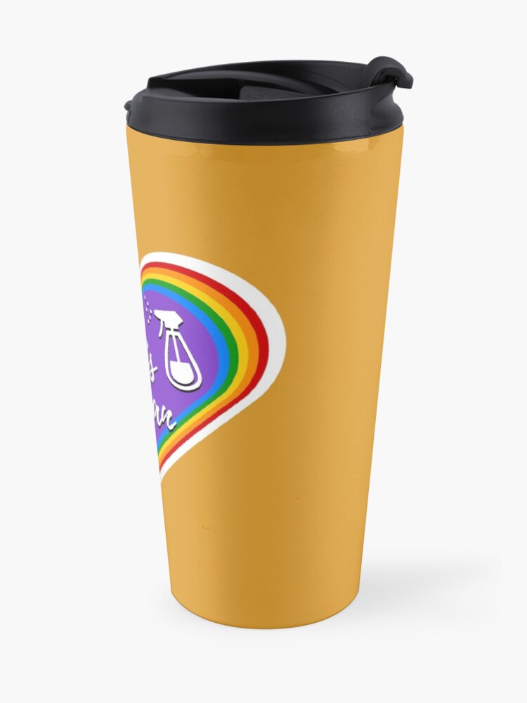 Alternate view of Clean Is Clean Retro Valentine Spray Bottle Cleaning Lady Gifts Travel Mug