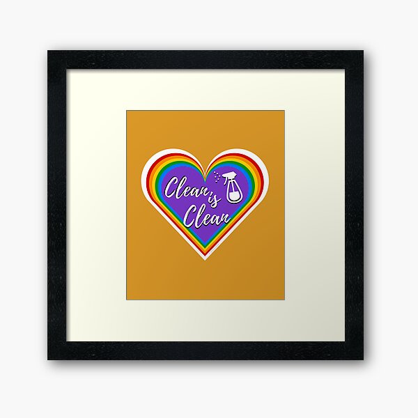 Item preview, Clean Is Clean Retro Valentine Spray Bottle Cleaning Lady Gifts designed and sold by SavvyCleaner.