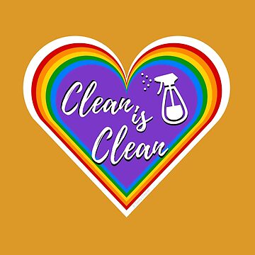 Artwork thumbnail, Clean Is Clean Retro Valentine Spray Bottle Cleaning Lady Gifts by SavvyCleaner