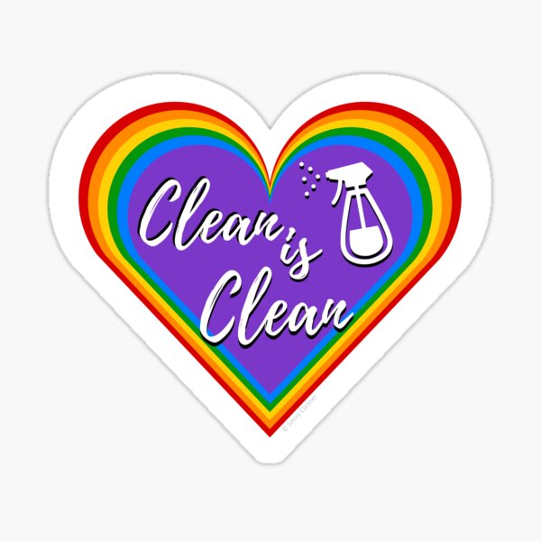 Item preview, Clean Is Clean Retro Valentine Spray Bottle Cleaning Lady Gifts designed and sold by SavvyCleaner.