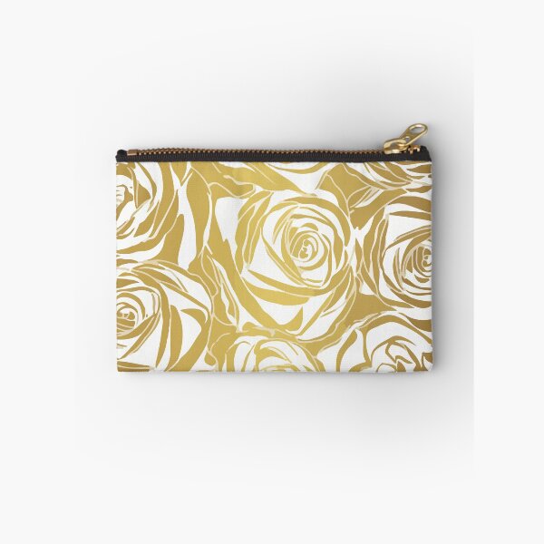 Item preview, Elegant White Pattern Rose Pattern on Gold Background for Men Women Gifts designed and sold by yellowideas.