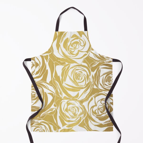 Item preview, Elegant White Pattern Rose Pattern on Gold Background for Men Women Gifts designed and sold by yellowideas.