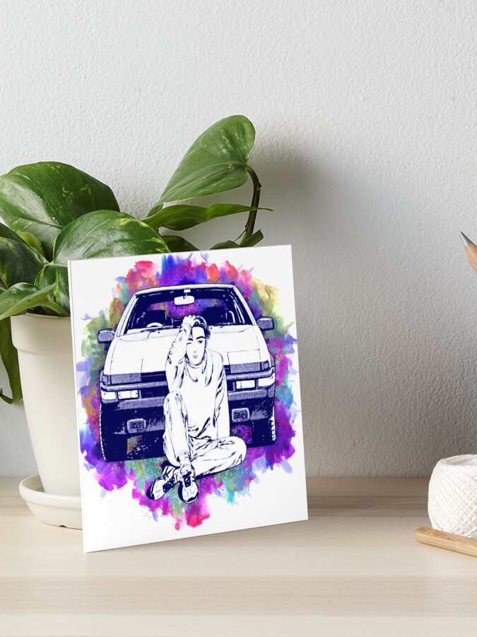 Initial D Manga Panel AE86 VS RX7 Art Board Print for Sale by