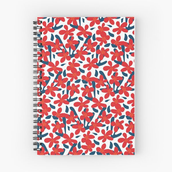 Item preview, Red Blue Floral Print designed and sold by technicolorable_art.